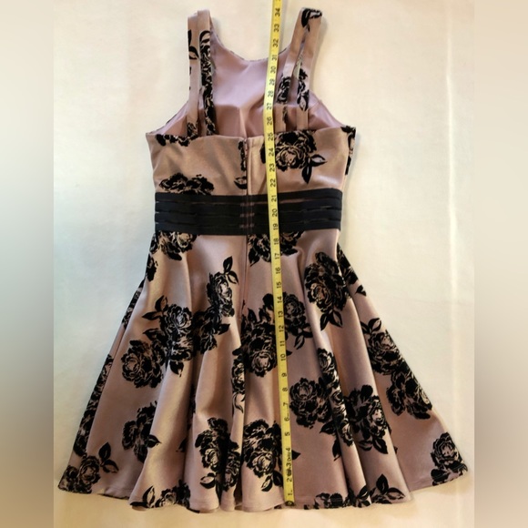 Formal Dress by City Studio, Dusty Pink & Black Floral (7) - Picture 12 of 17